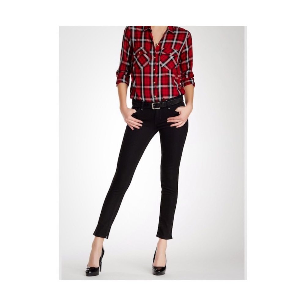 DL1961 Angel Mid Rise Skinny Ankle Onyx SZ 25